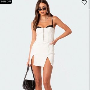 EDIKTED White Corset Dress Like New without tags